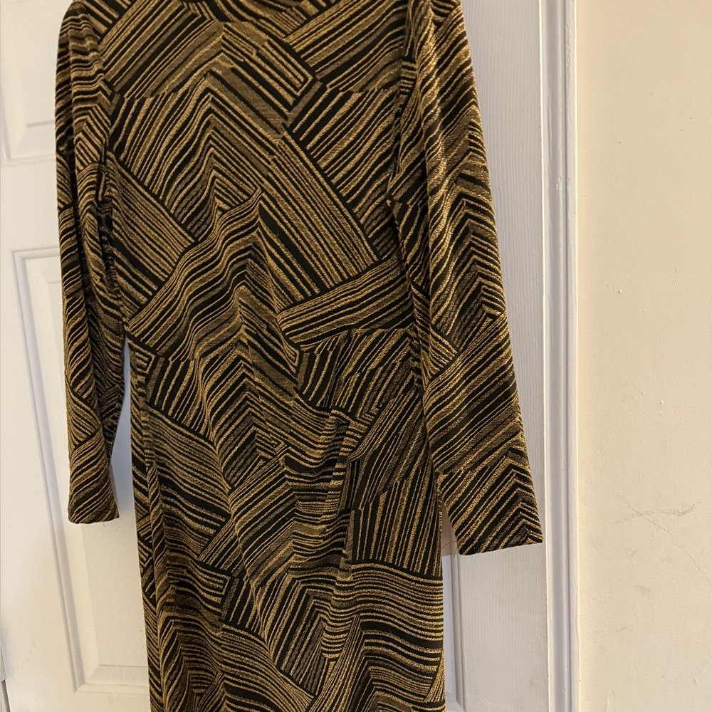 Striped Brown and Black Dress